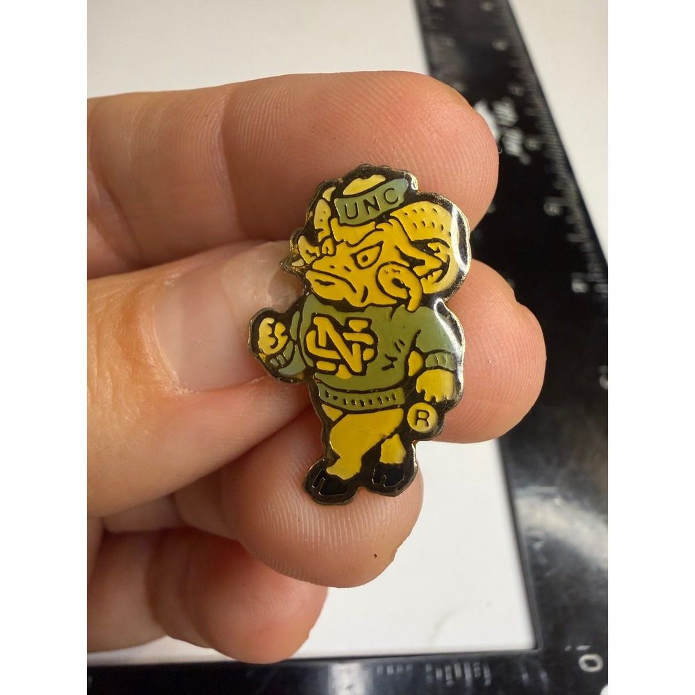 UNC Tar Heels Rameses Mascot Enamel Lapel Pin ACC Sports North Carolina NCAA